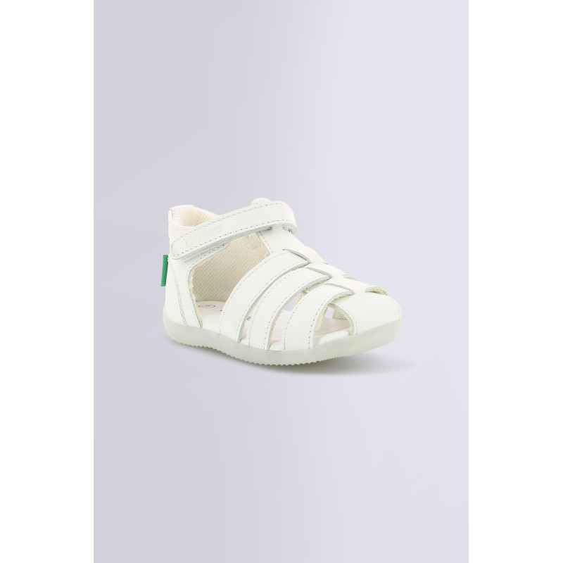 Bigflo white sandals for girl and boy Kickers Official website