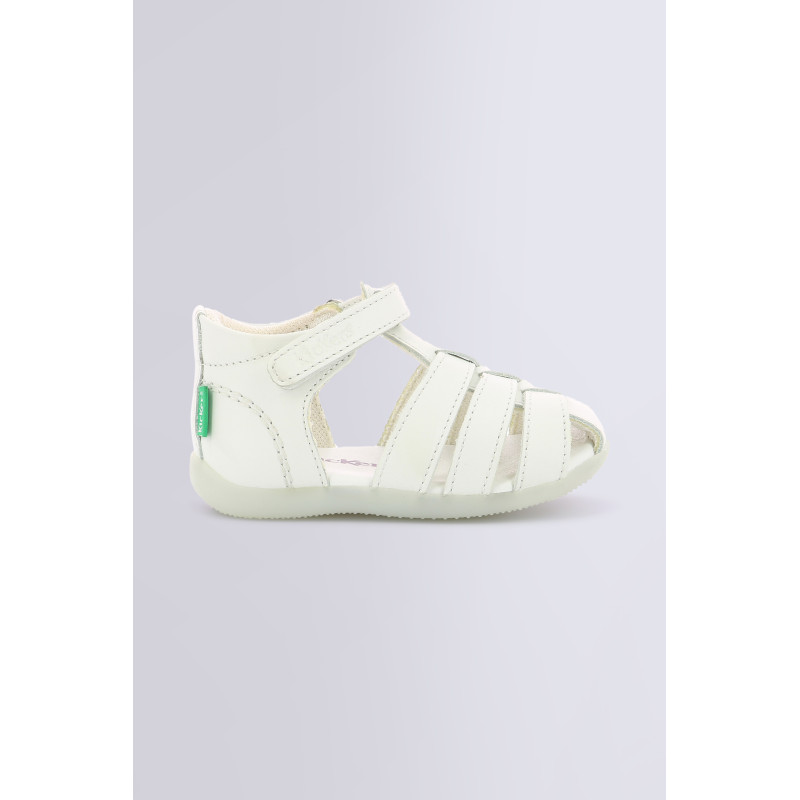 Bigflo white sandals for girl and boy Kickers Official website