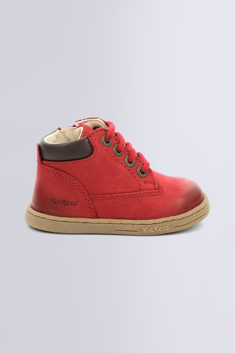 Tackland red ankle boots for girl and boy Kickers Official website