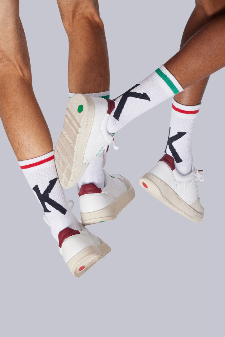 Organic Kick socks - Chaussettes blanches unisexe - Kickers © Site