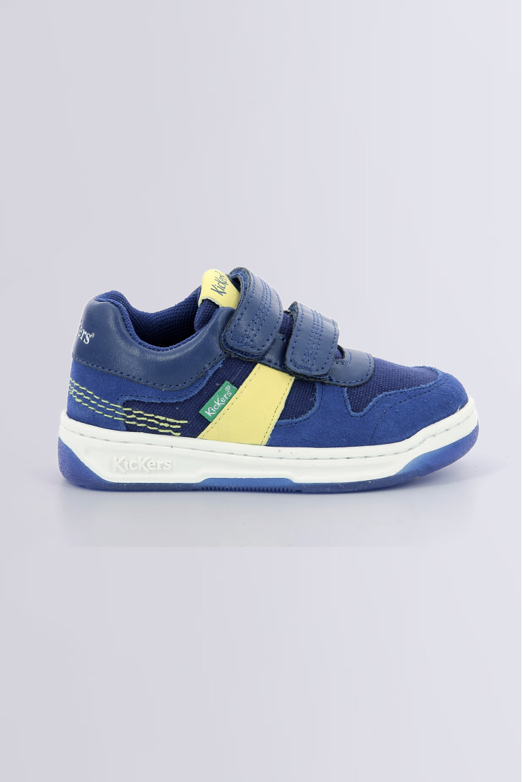 Yellow and navy blue 2025 sneakers