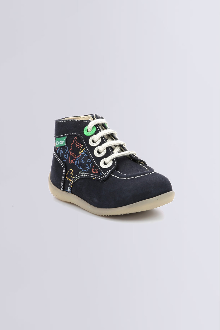 Bonzip navy ankle boots for boy Kickers Official website