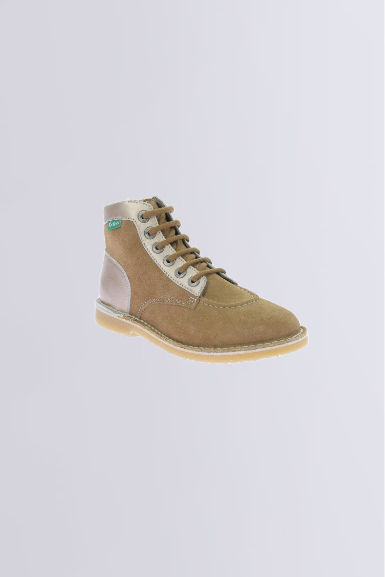 Kicklegend camel and gold ankle boots for woman Kickers Official website